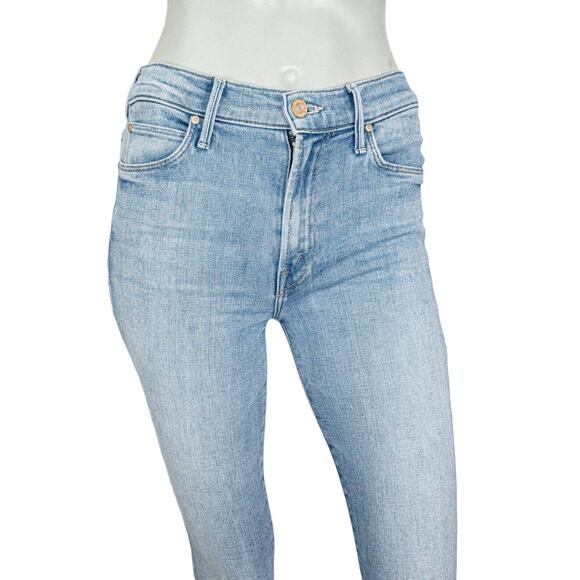 MOTHER Denim the Stunner Zip Ankle Step Fray Jeans camp Expert Size 25 - Picture 10 of 13